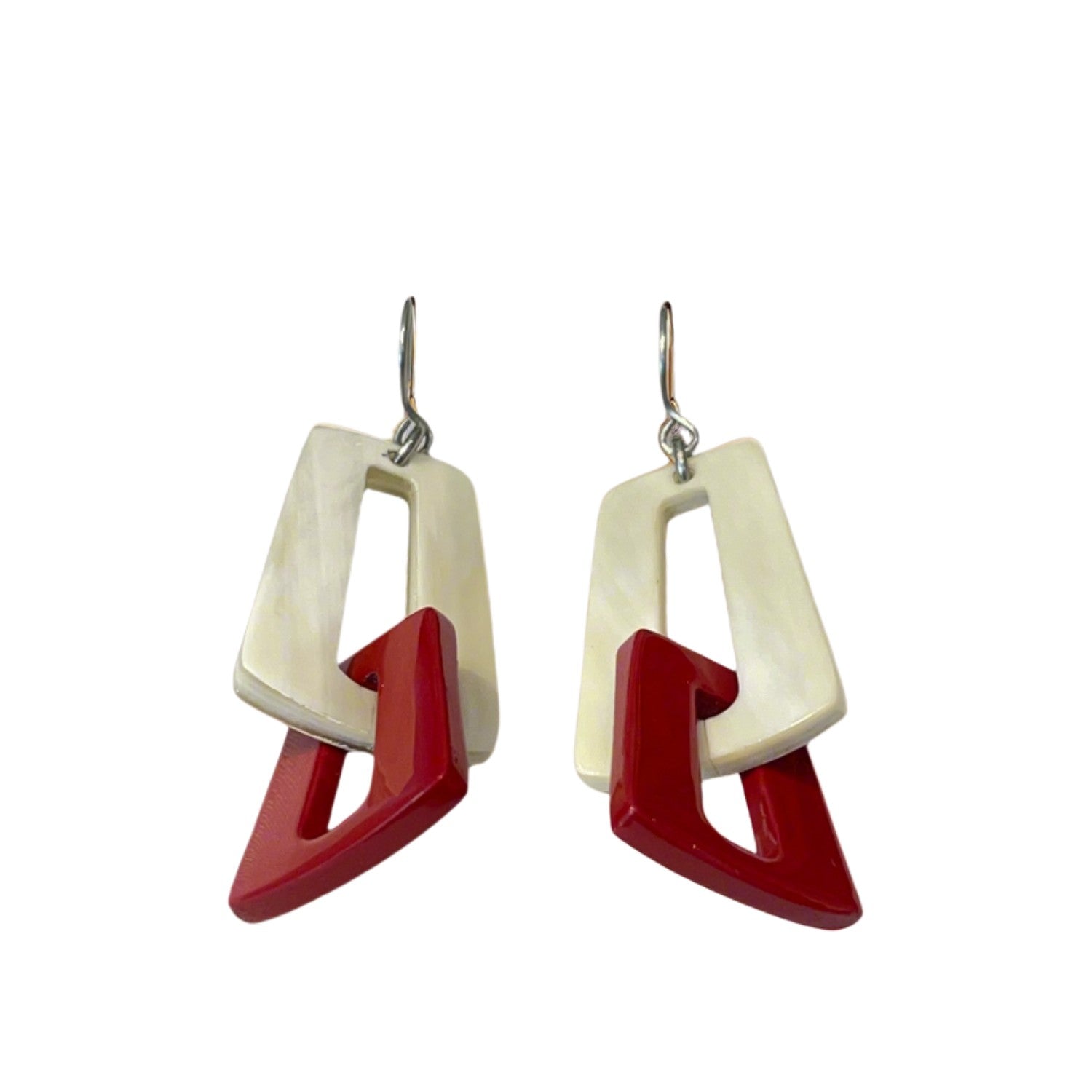 Trapezoidal Lacquer Earrings