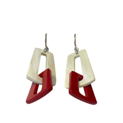 Trapezoidal Lacquer Earrings