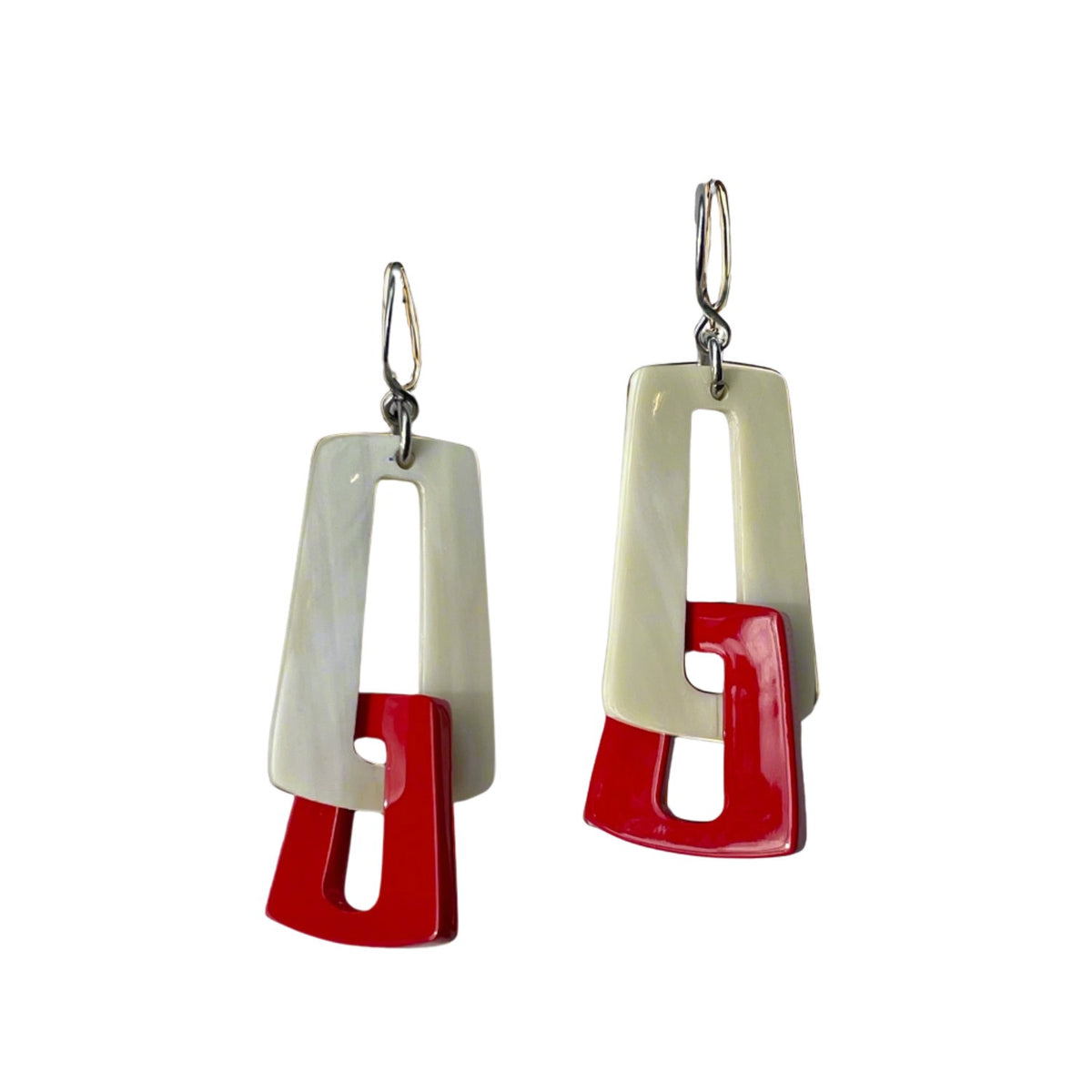 Trapezoidal Lacquer Earrings