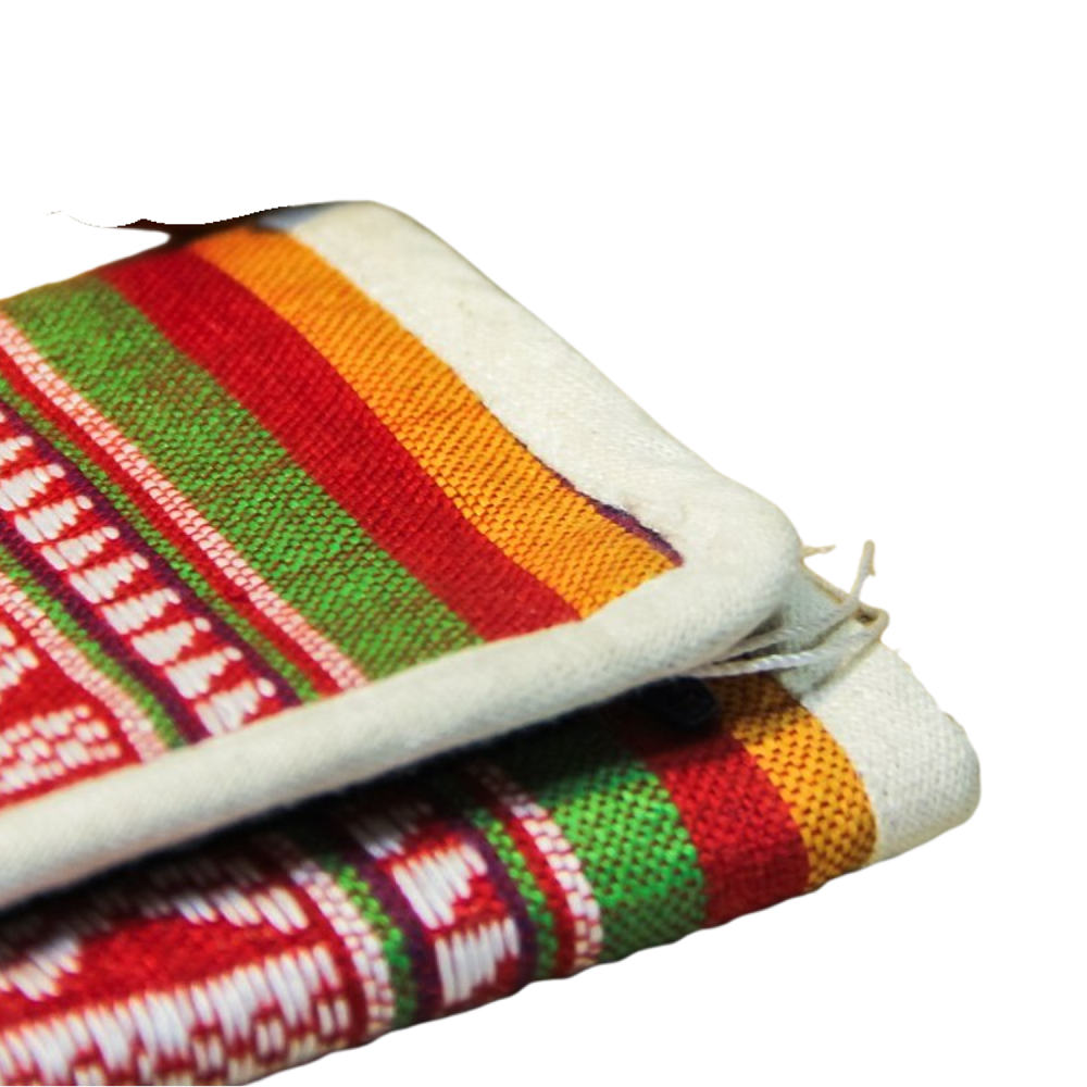 Tri Fold Hand-Woven Brocade Wallet