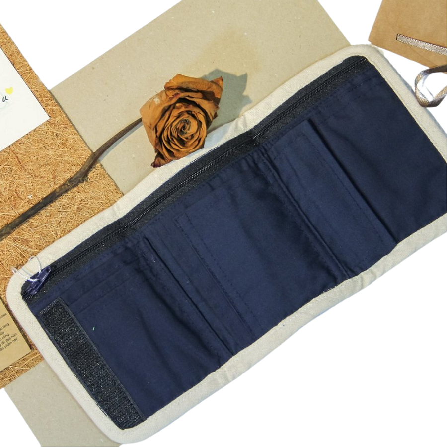 Tri Fold Hand-Woven Brocade Wallet