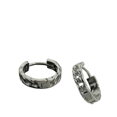Twisted Men's Earrings Handcrafted 925 Sterling Silver