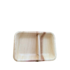 Two-compartment Tray Areca Palm Leaf