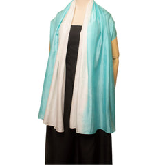 Two Tone Scarf Mulberry Silk Handcrafted