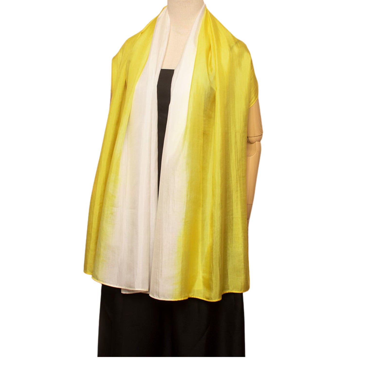 Two Tone Scarf Mulberry Silk Handcrafted