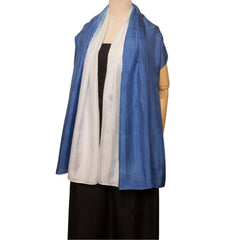 Two Tone Scarf Mulberry Silk Handcrafted