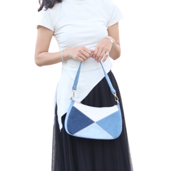 Handmade Upcycled Denim Underarm Bag