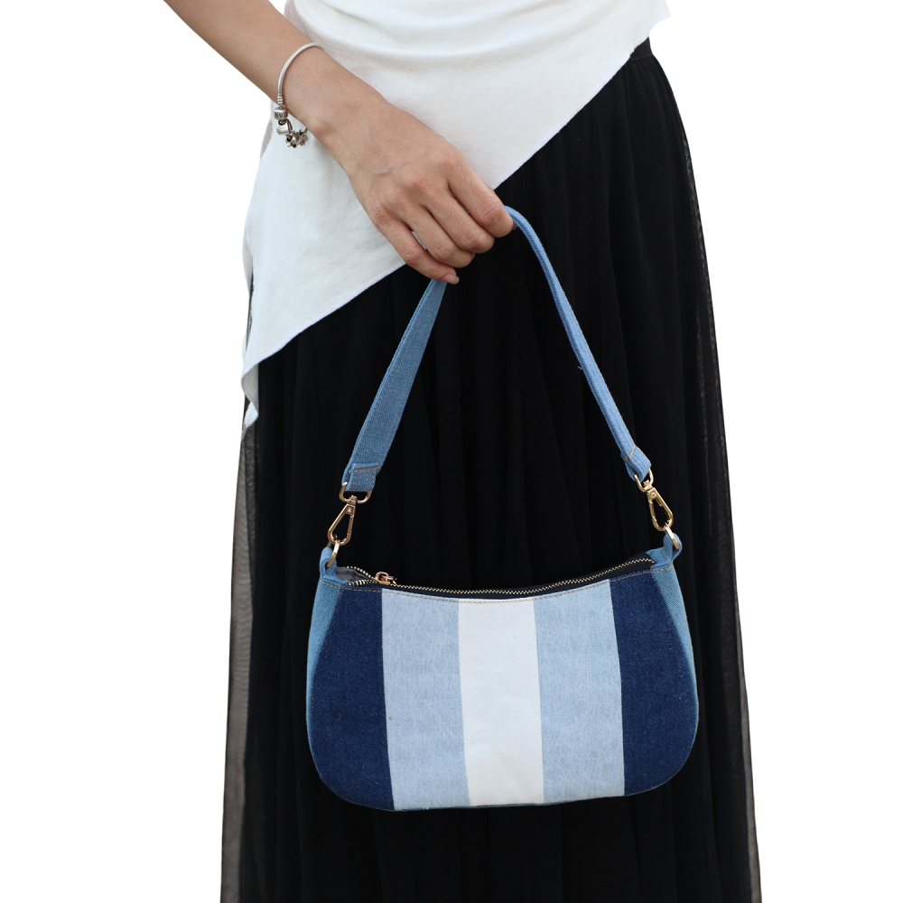 Handmade Upcycled Denim Underarm Bag