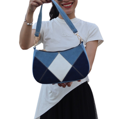 Handmade Upcycled Denim Underarm Bag