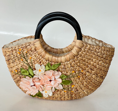 Water Hyacinth Bag With Wooden Handle 3