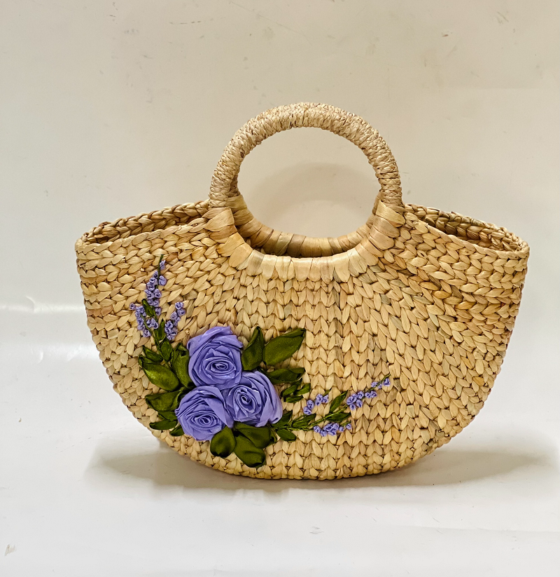 Water Hyacinth Bag with Diagonal Strap 2