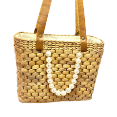 Water Hyacinth Bag With Jade Handle 1