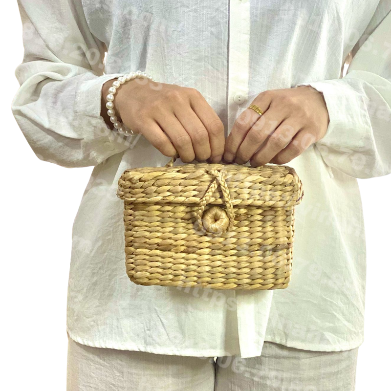 Water Hyacinth Box Handbag