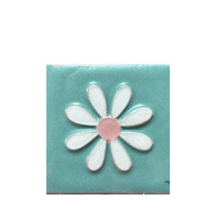 White Daisy Pattern Ceramic Mosaic Tiles