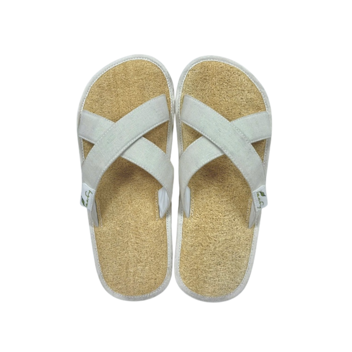 White Loofah Slippers (cross)
