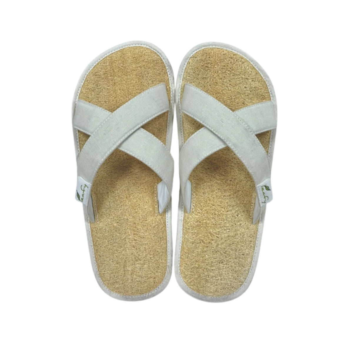White Loofah Slippers (cross)