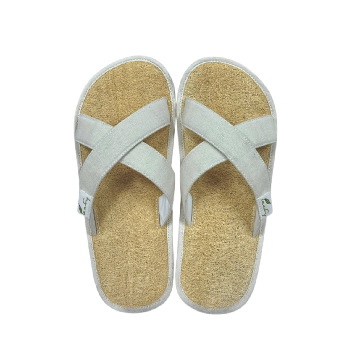 White Loofah Slippers (cross)