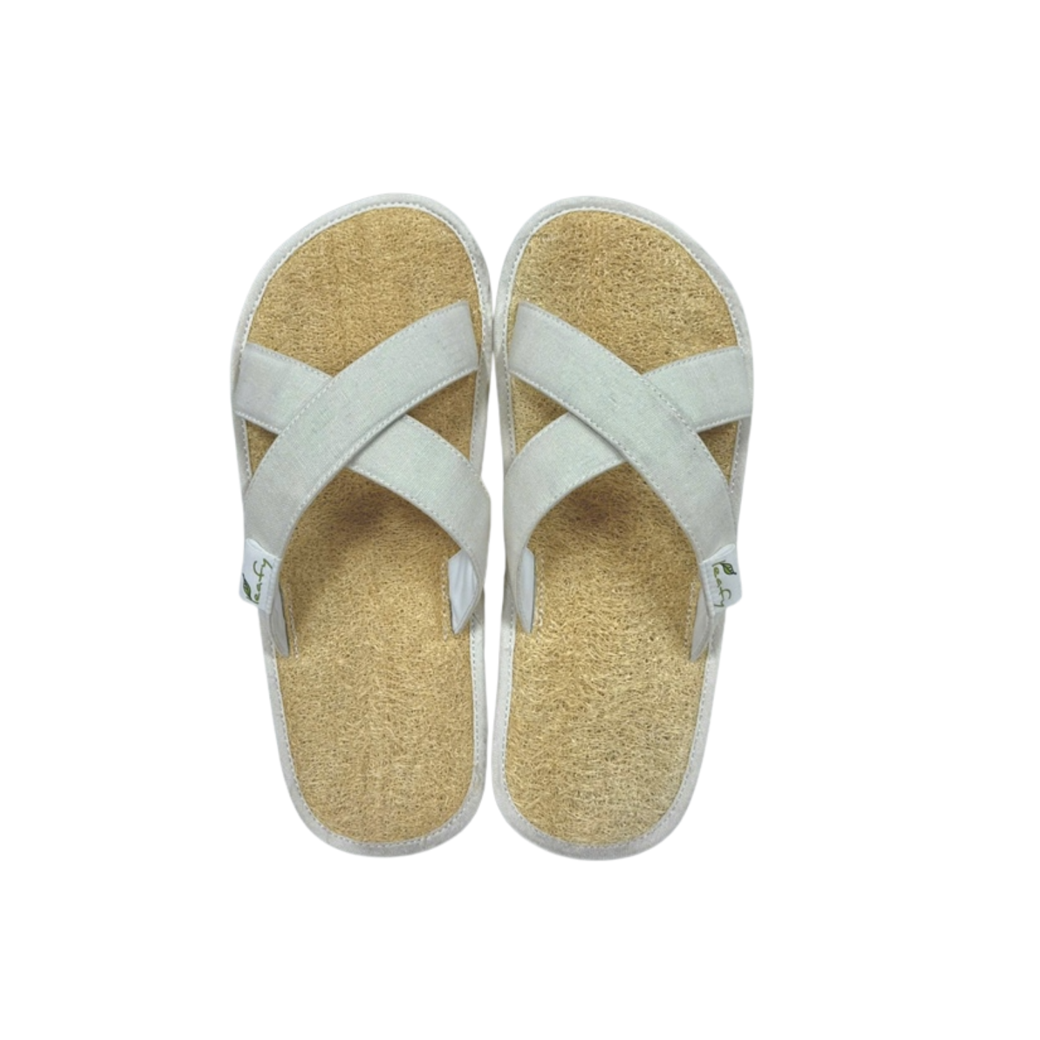 White Loofah Slippers (cross)