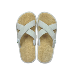 White Loofah Slippers (cross)