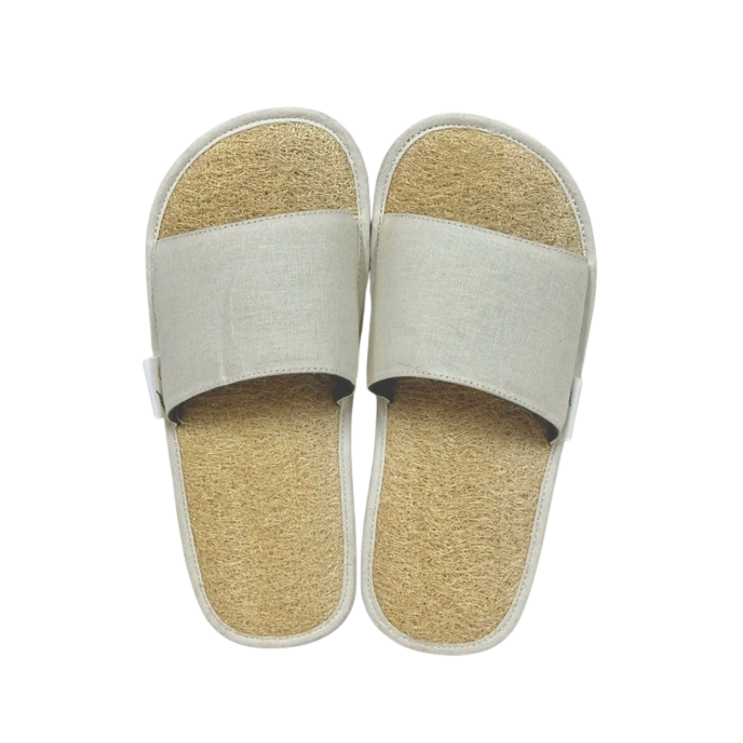 White Loofah Slippers (Horizontal)