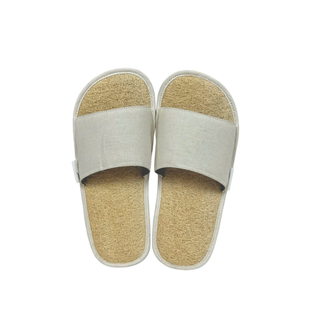 White Loofah Slippers (Horizontal)