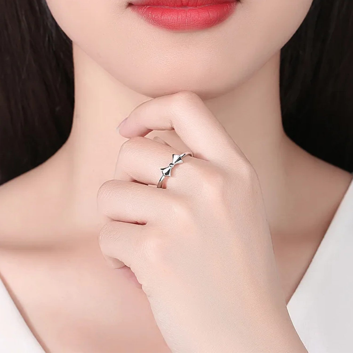 Women's Bow Ring Handcrafted 925 Sterling Silver