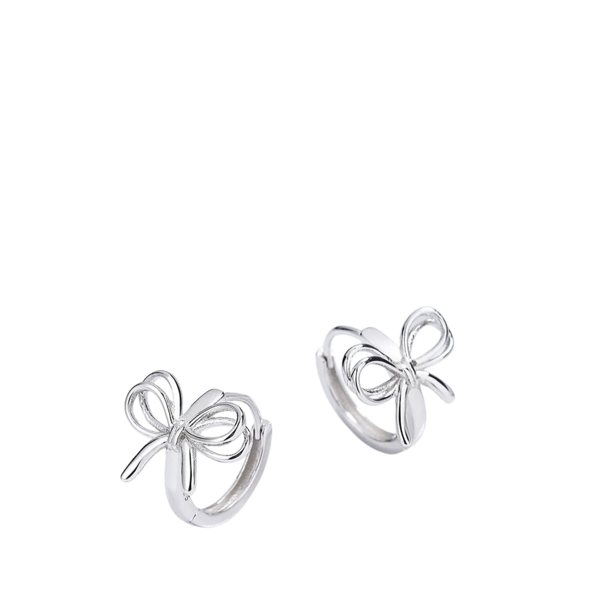 Women's Bow-Shaped Earrings Handcrafted 925 Sterling Silver