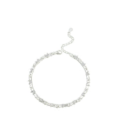 Women's Bracelet In The Shape Of A Bamboo Tree Handcrafted 999 Fine Silver