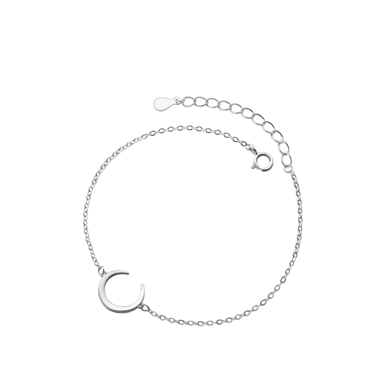 Women's Bracelet With Moon Design Handcrafted 925 Sterling Silver