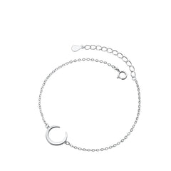 Women's Bracelet With Moon Design Handcrafted 925 Sterling Silver