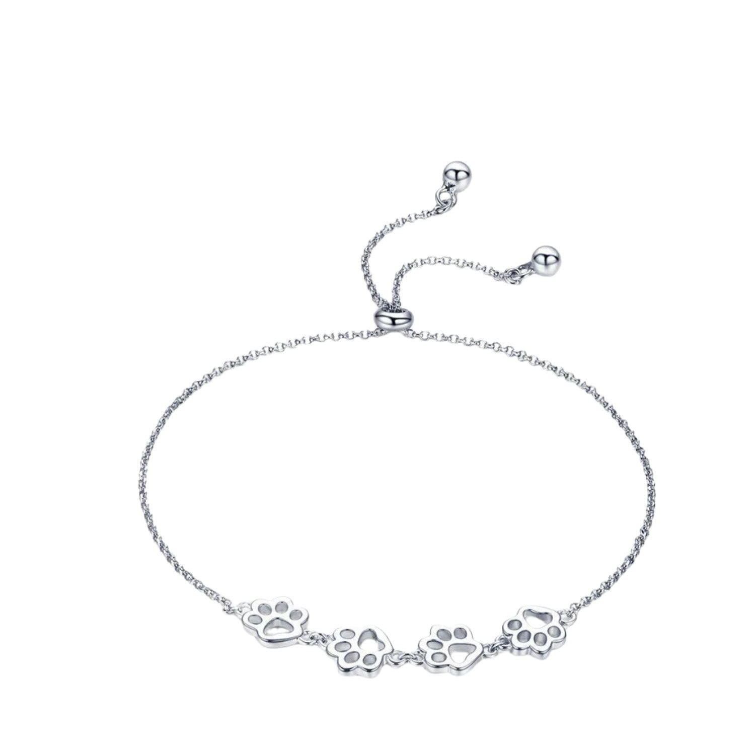 Women's Bracelet With Pet Paw Design Handcrafted 925 Sterling Silver