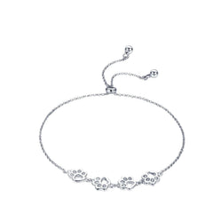 Women's Bracelet With Pet Paw Design Handcrafted 925 Sterling Silver