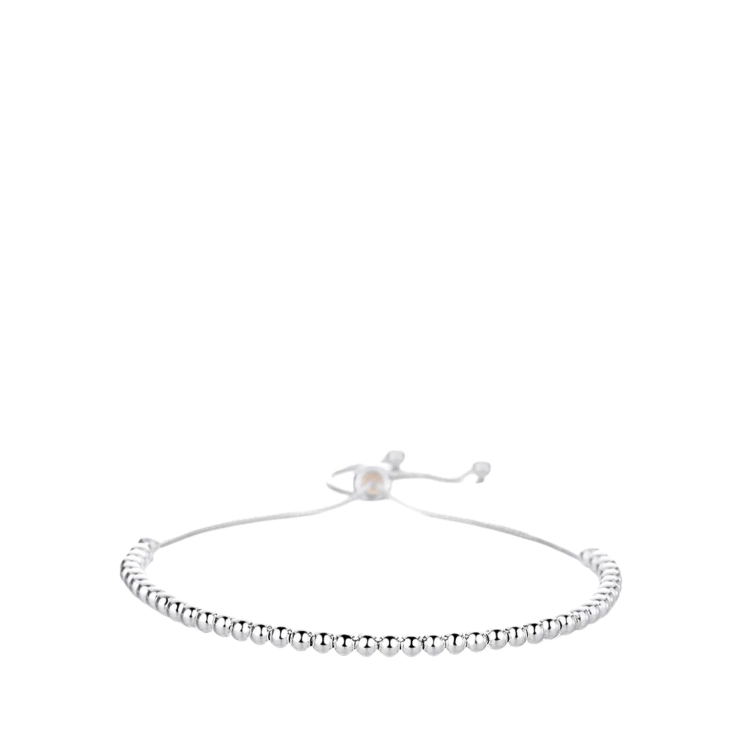 Women's Bracelet With Round Beads Handcrafted 925 Sterling Silver