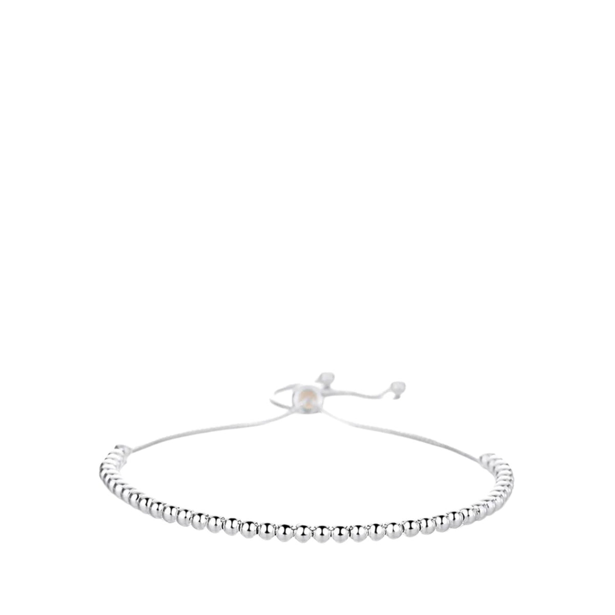 Women's Bracelet With Round Beads Handcrafted 925 Sterling Silver