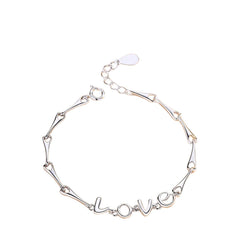 Women's Bracelet With The Word "Love" Handcrafted 925 Sterling Silver