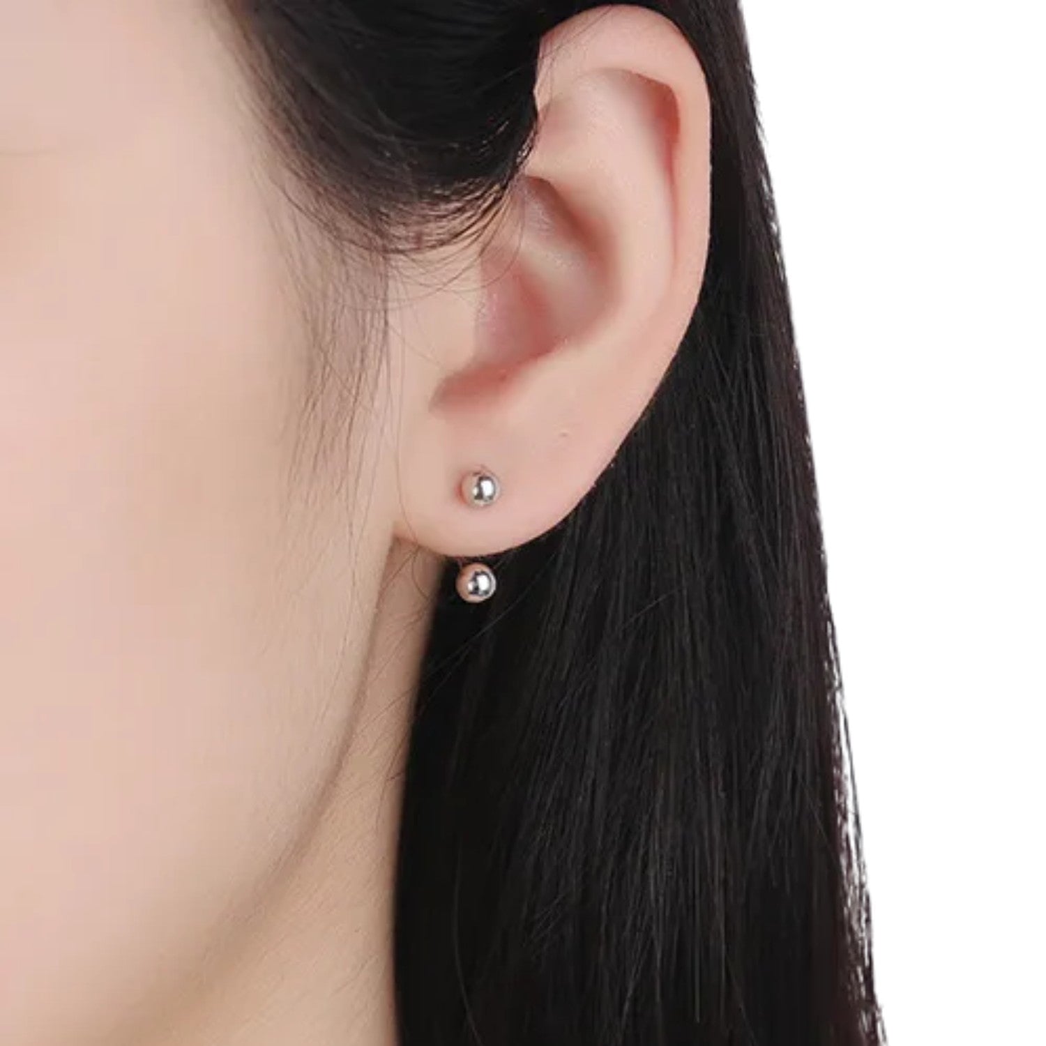 Women's C-shaped Earrings Handcrafted 925 Sterling Silver