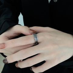 Women's Coin-Shaped Ring Handcrafted 925 Sterling Silver