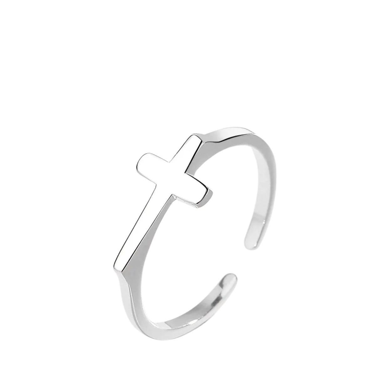 Women's Cross Ring Handcrafted 925 Sterling Silver
