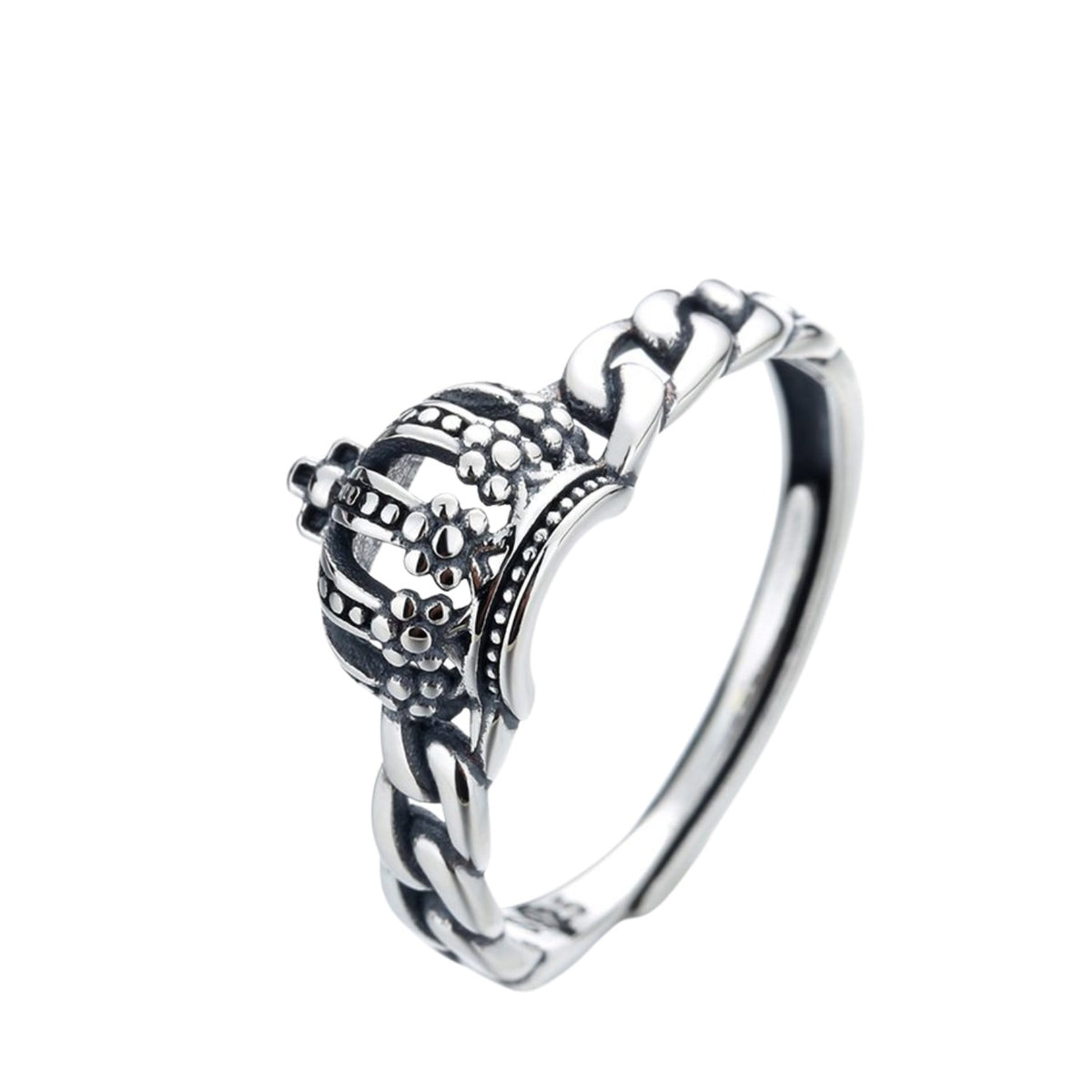 Women's Crown-Shaped Ring Handcrafted 925 Sterling Silver