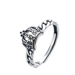Women's Crown-Shaped Ring Handcrafted 925 Sterling Silver