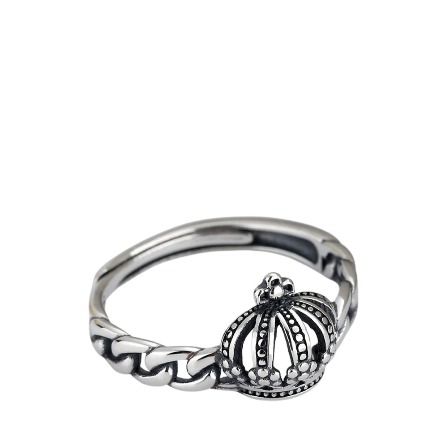 Women's Crown-Shaped Ring Handcrafted 925 Sterling Silver