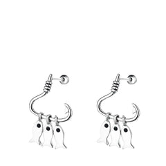 Women's Fish-Shaped Earrings Handcrafted 925 Sterling Silver
