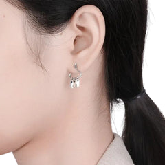 Women's Fish-Shaped Earrings Handcrafted 925 Sterling Silver