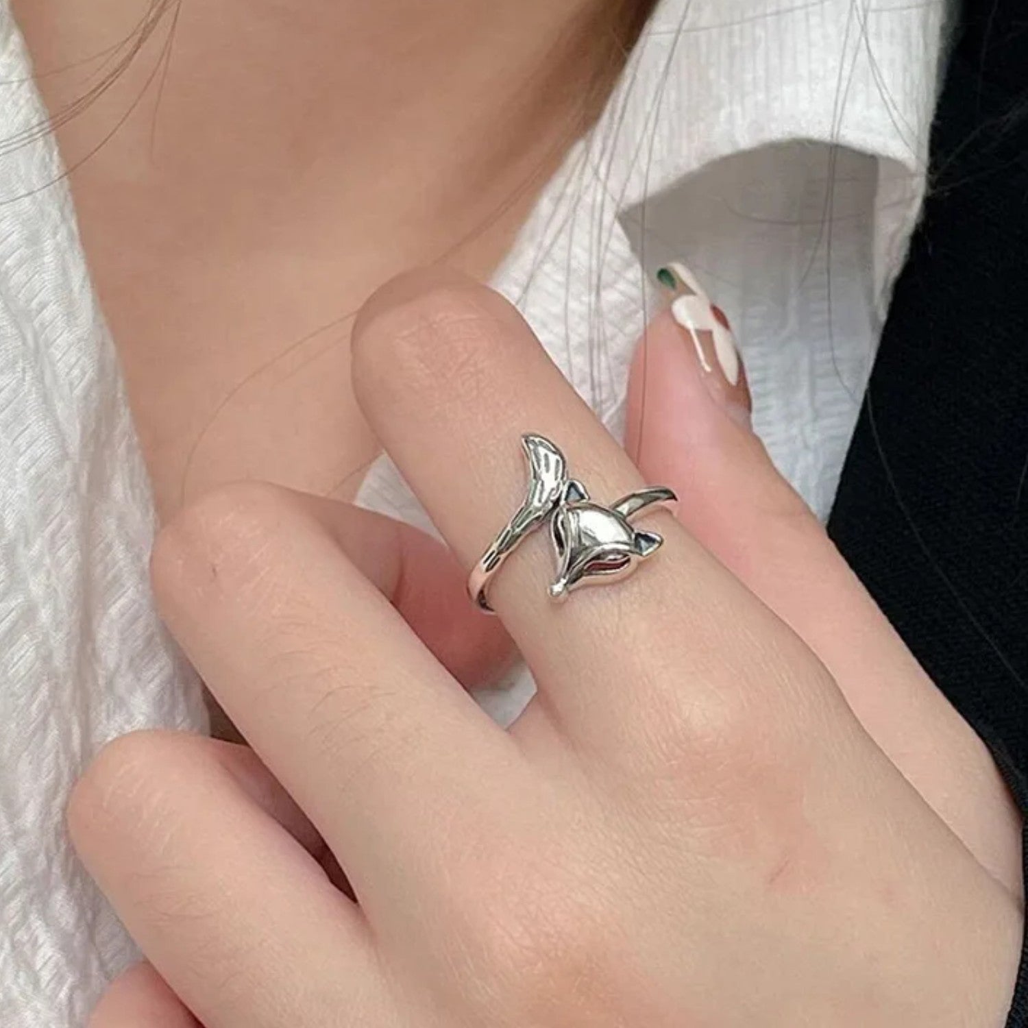 Women's Fox Ring Handcrafted 925 Sterling Silver