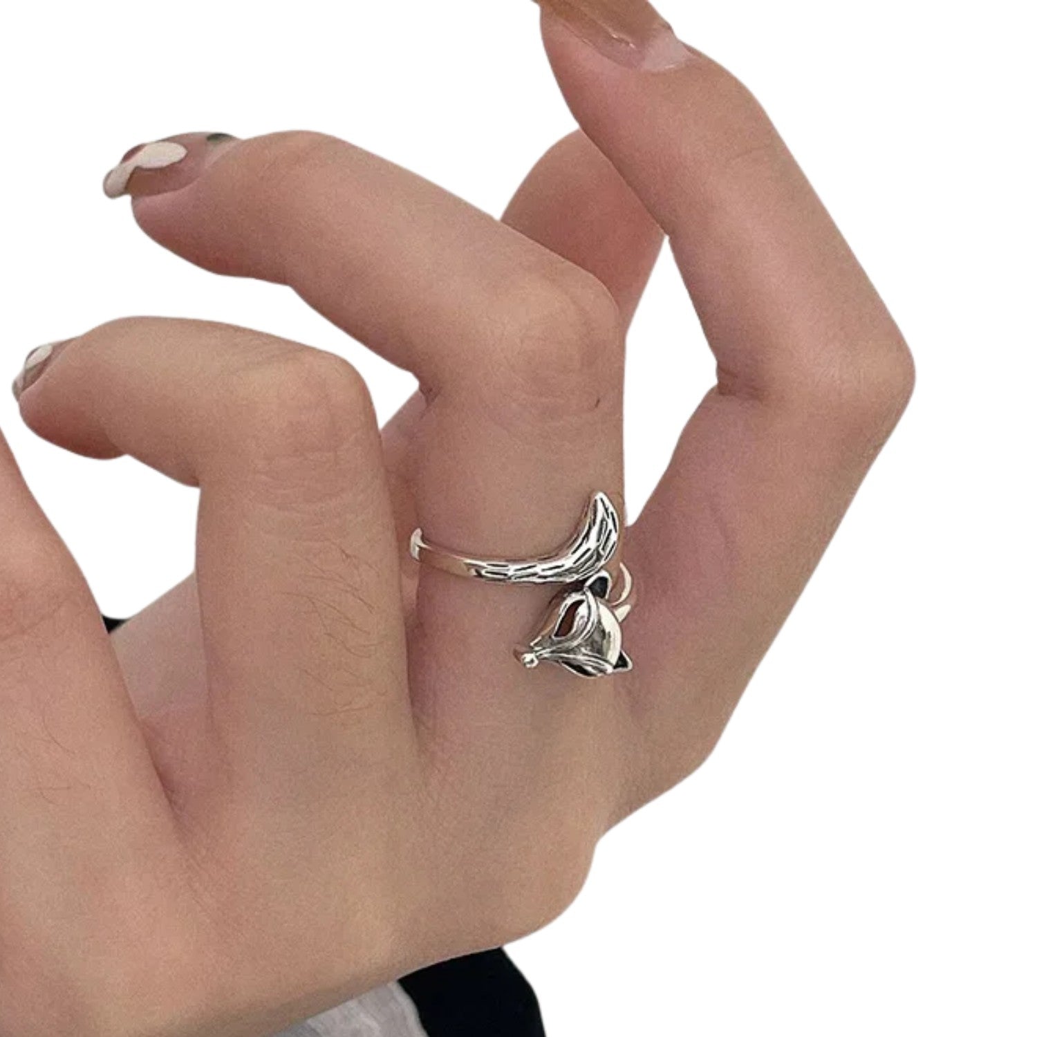 Women's Fox Ring Handcrafted 925 Sterling Silver