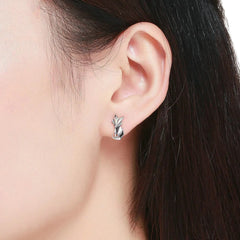 Women's Fox-Shaped Earrings Handcrafted 925 Sterling Silver