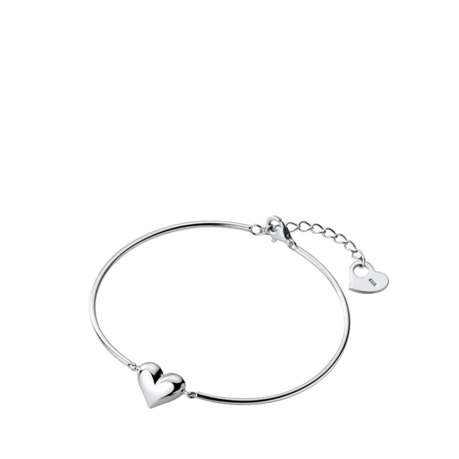 Women's Heart-Shaped Bracelet Handcrafted 925 Sterling Silver