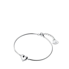 Women's Heart-Shaped Bracelet Handcrafted 925 Sterling Silver
