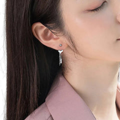 Women's Heart-Shaped Earrings Handcrafted 999 Fine Silver
