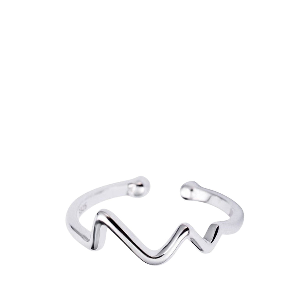 Women's Heartbeat Ring Handcrafted 925 Sterling Silver